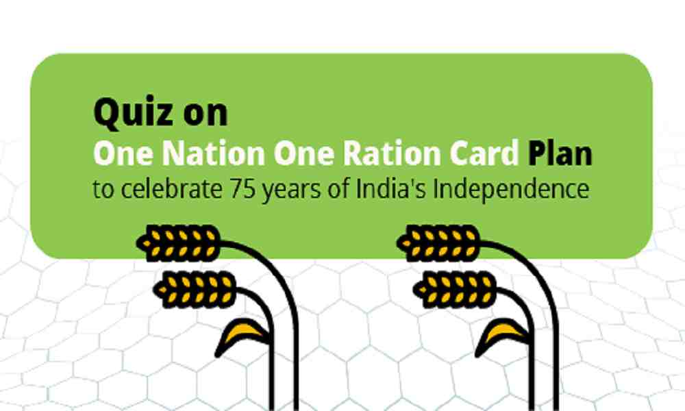 One Nation One Ration Card quiz certificate